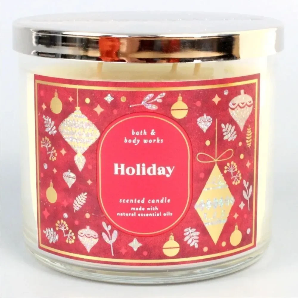 BATH & BODY WORKS 3 WICK CANDLE 14.5oz Holiday